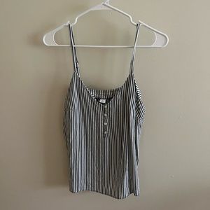 Blue and white stripped tank top
